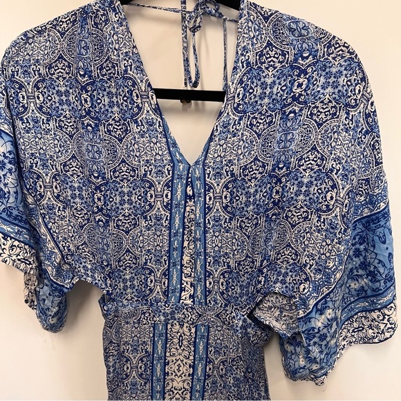 Surf Gypsy Paisley Maxi Dress Swim Cover-Up with open back size small - Picture 7 of 16